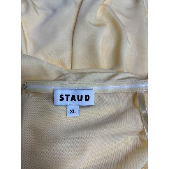Staud 'Mariana' Yellow Viscose Dress Size XL - NWT - Picture 4 of 5
